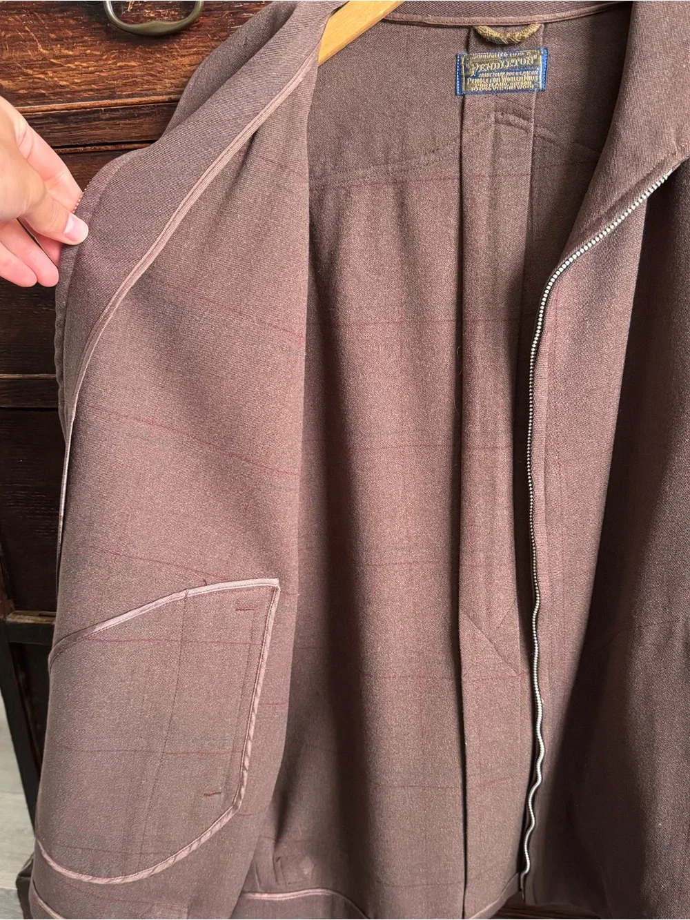 Pendleton Brown Zip-Front Jacket - Picture 5 of 5